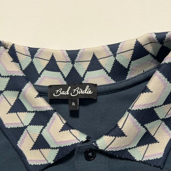 Bad Birdie Country Club Golf Polo Shirt Short Sleeve Blue Men's size XL - Picture 5 of 8
